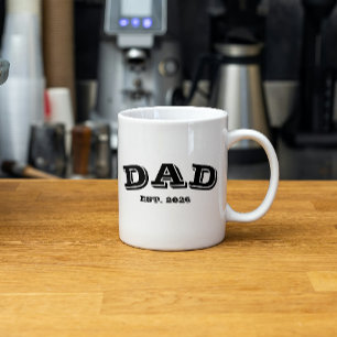 Established Dad New Father Est Year Typography Mug