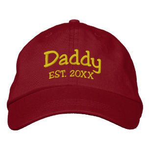 Established Dad Personalized Black Embroidered Baseball Cap