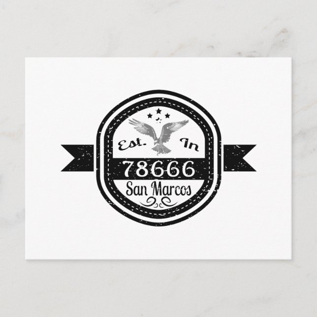 Established In 78666 San Marcos Postcard (Front)