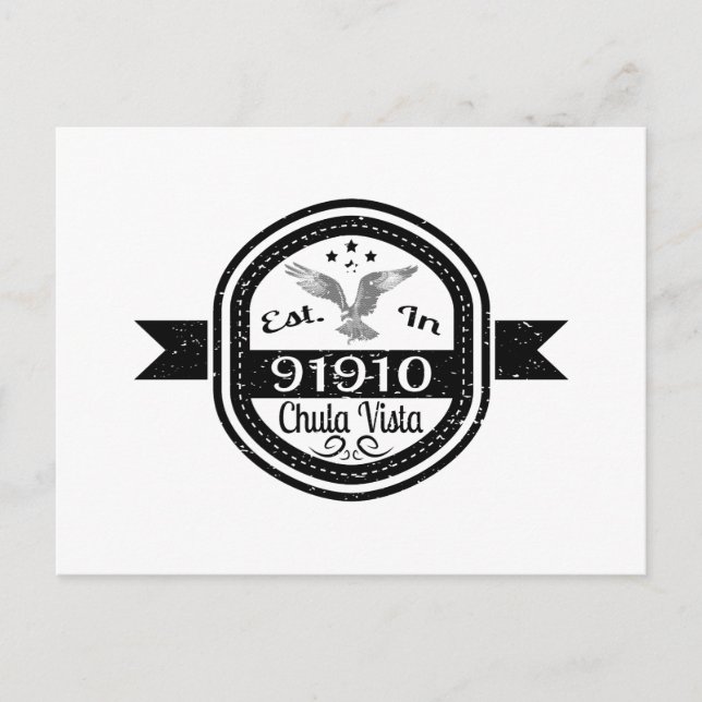 Established In 91910 Chula Vista Postcard (Front)