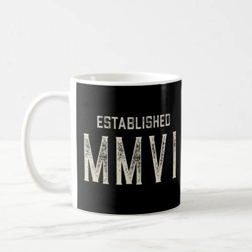Established MMVI  2006  Year in Roman Numerals  Coffee Mug