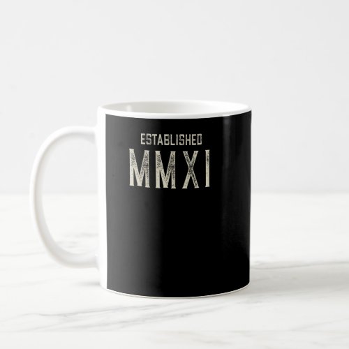 Established MMXI  2011  Year in Roman Numerals  Coffee Mug