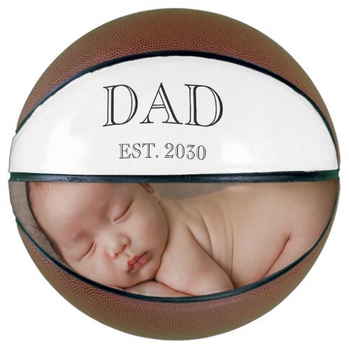 Established New Dad Baby Photo Gift Basketball