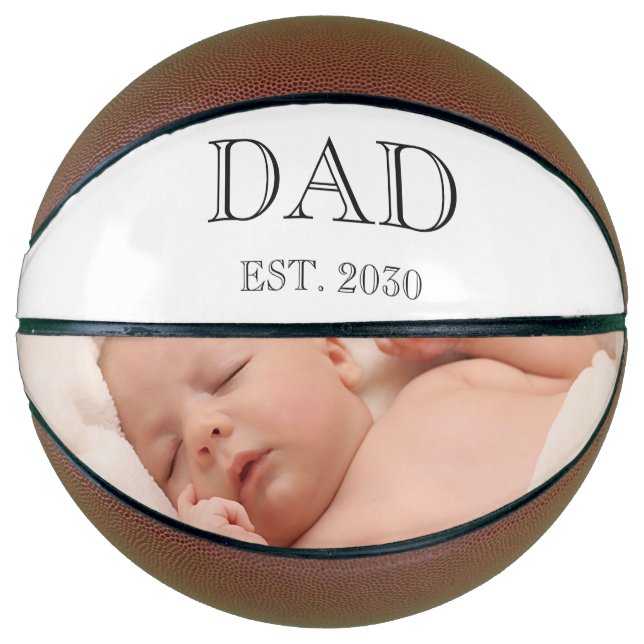 Established New Dad Gift  Basketball (Front)