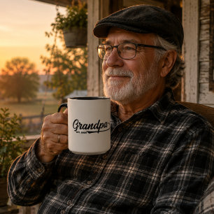 Established New Grandpa Est date Typography Mug