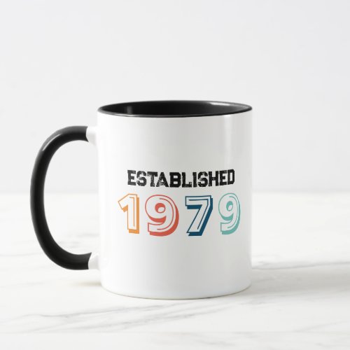 Established Pick your year  Retro Mug
