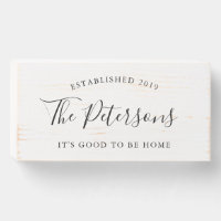 Established Sign | Farmhouse Family Name Wood Sign
