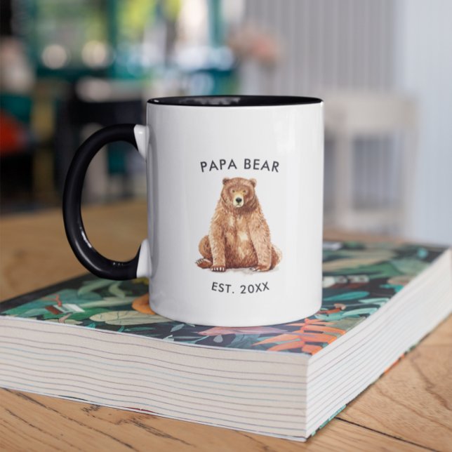 Established Year | Watercolor Papa Bear Mug (Creator Uploaded)
