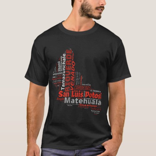 Estado de San Luis Potos Mexico Ciudades Y Munici T_Shirt