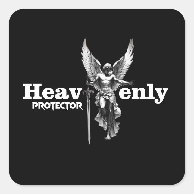 Estampa Anjo - Heavenly Protector - Adesivo Square Sticker (Front)