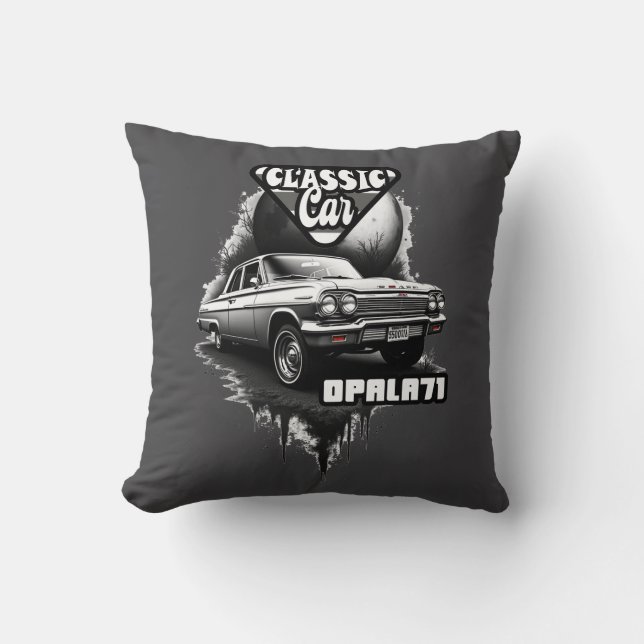 Estampa Carro - Classic Car Opala 71 - Almofada Throw Pillow (Front)