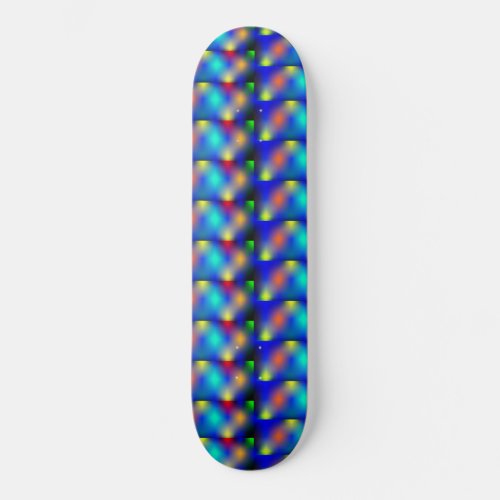 Estampa colorida escama quadrada skateboard