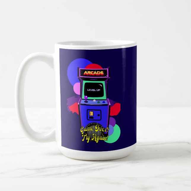 Estampa Game - Retro Arcade Game - Caneca Coffee Mug (Left)