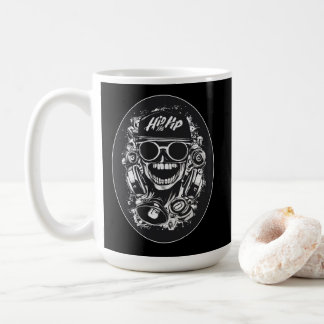 Estampa Hip Hop - Hip Hop Skull Vibes - Caneca Coffee Mug