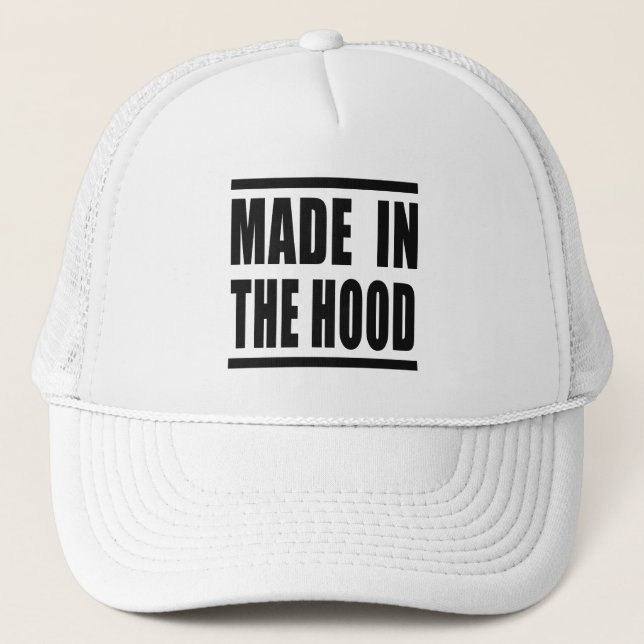 Estampa Hip Hop - Made in the Hood - Bone Trucker Hat (Front)