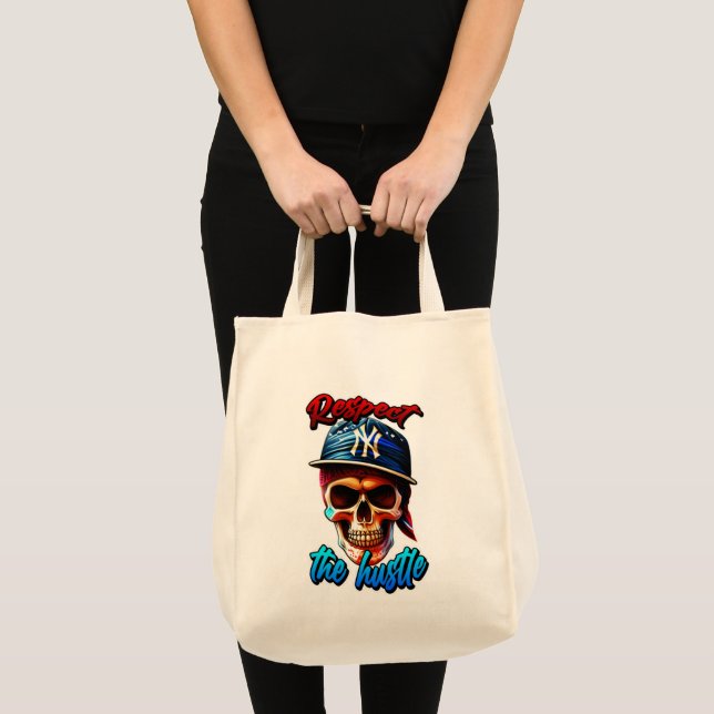 Estampa Hip Hop - Respect the Hustle - Bolsa Tote Bag (Front (Product))