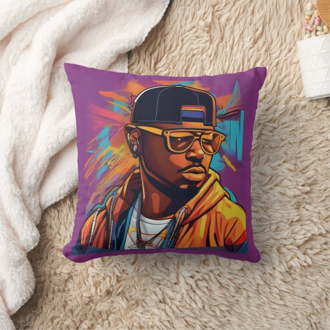 Estampa Hip Hop - Street graffiti art - Almofada Throw Pillow (Blanket)