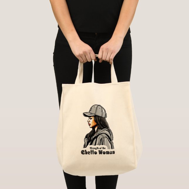 Estampa Hip Hop - Strength of Woman - Bolsa Tote Bag (Front (Product))