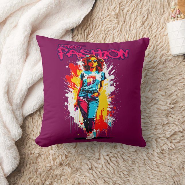 Estampa Moda - Street Fashion - Almofada Throw Pillow (Blanket)