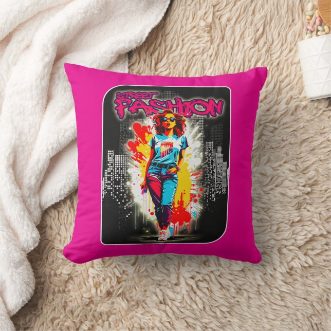 Estampa Moda - Street Fashion - Almofada Throw Pillow (Blanket)