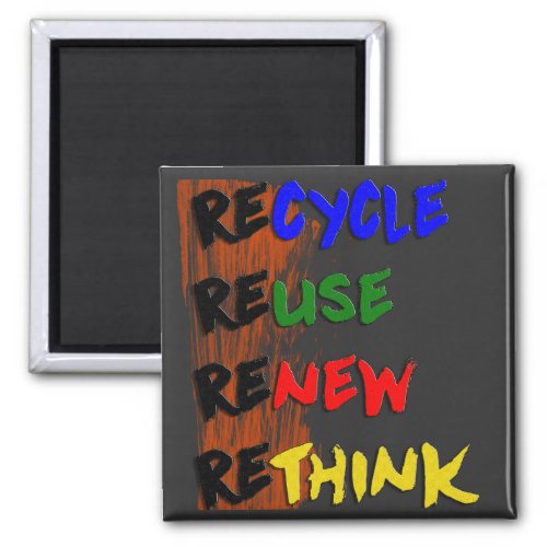 Estampa Recicle reutilize renove repense Magnet