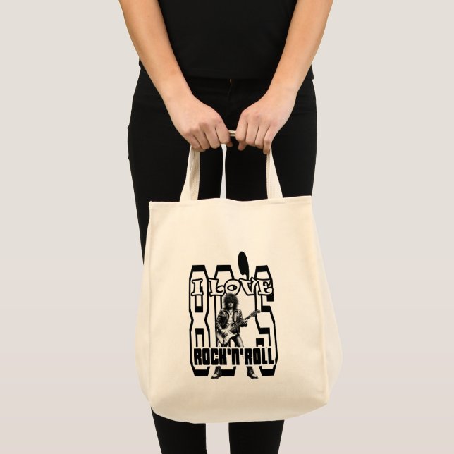 Estampa Rock - I Love 80s Rock’n’Roll – Bolsas Tote Bag (Front (Product))