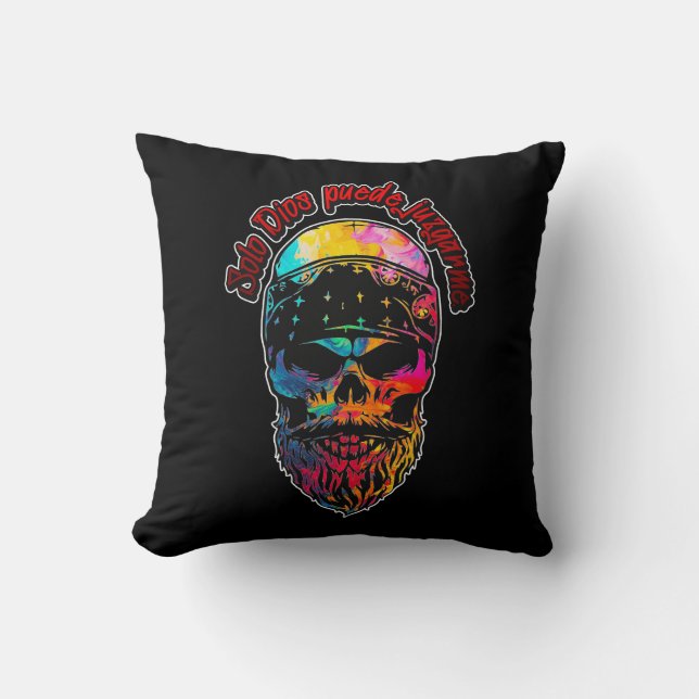 Estampas Hip Hop - Colorful Skull - Almofada Throw Pillow (Front)