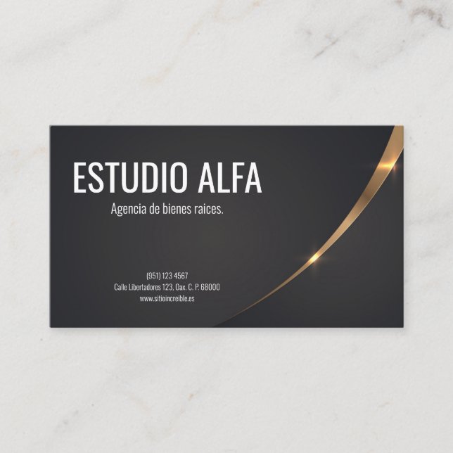 Estándar: 3.5" x 2.0" Tarjeta de visita Business Card (Front)