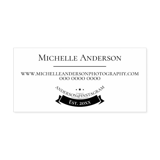 Estate agent realtor business marketing image self-inking stamp (Design)