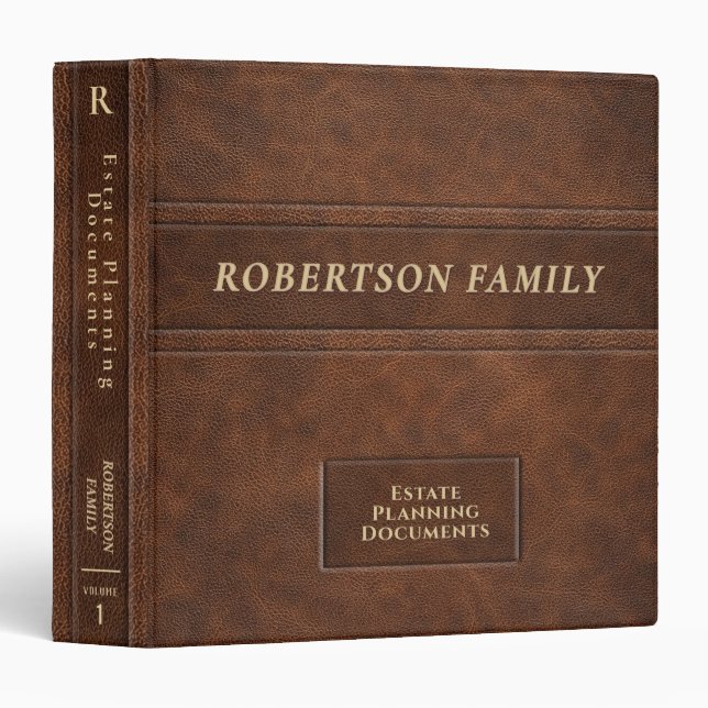Estate and Trust Documents 3 Ring Binder (Front/Spine)