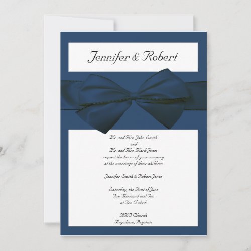 Estate Collection Marine Blue Wedding Invitation