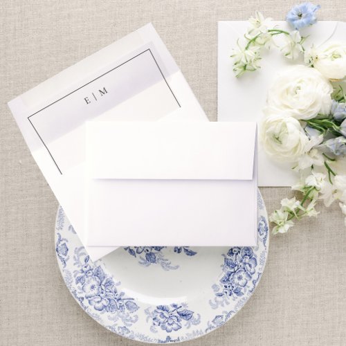 Estate Monogram | Classic Invitation Envelope Liner