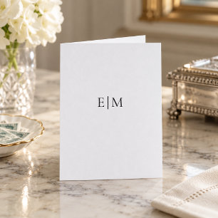 Estate Monogram Classic Monogram Wedding Letterpress Thank You Card