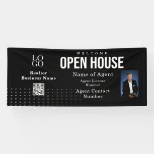 Estate Open House Logo Photo Black Banner