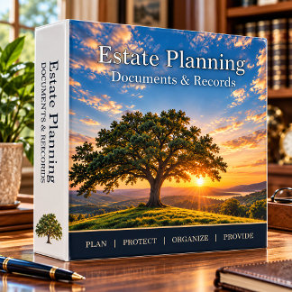 Estate Planning 3 Ring Binder