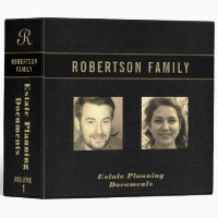 Estate Planning | Add Photo Leather Book Look 3 Ring Binder