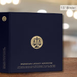 Estate Planning and Trust Documents 1.5 Inch 3 Ring Binder<br><div class="desc">Impress clients and partners with our professionally designed estate planning binder (1.5 inch) with an elegant golden justice scale emblem. The rich navy blue background and golden justice scale exude sophistication, making it ideal for estate planners, attorneys, and advisors. Organize and showcase your materials with confidence. Bulk orders are available...</div>