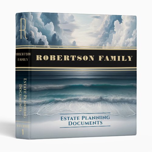 Estate Planning and Trust Documents 3 Ring Binder