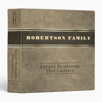 Estate Planning And Trust Documents 3 Ring Binder by MemorialGiftShop at Zazzle