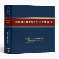Estate Planning and Trust Documents 3 Ring Binder