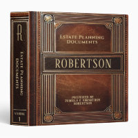 Estate Planning and Trust Documents 3 Ring Binder