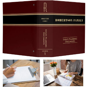 Estate Planning and Trust Documents 3 Ring Binder