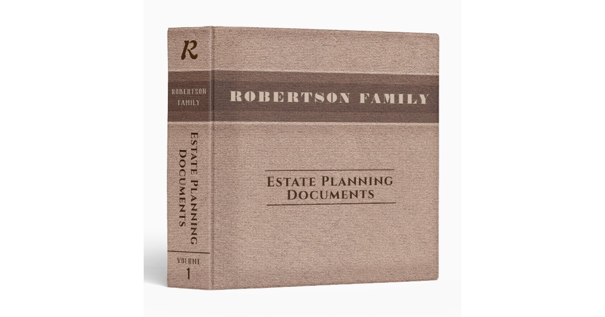 estate planning 3 ring binder