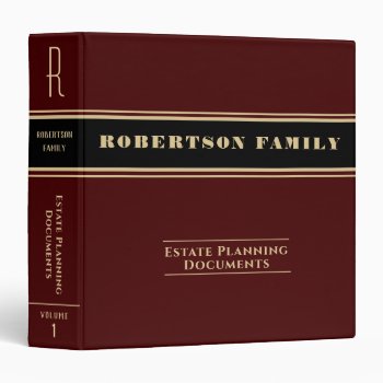 Estate Planning And Trust Documents 3 Ring Binder by MemorialGiftShop at Zazzle