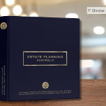 Estate Planning and Trust Documents Binder<br><div class="desc">Impress clients and partners with our professionally designed estate planning binder (1.0 inch) with an elegant golden justice scale emblem. The rich navy blue background and golden justice scale exude sophistication, making it ideal for estate planners, attorneys, and advisors. Organize and showcase your materials with confidence. Bulk orders are available...</div>