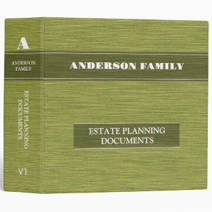Estate Planning And Trust Documents Linen Fabric 3 Ring Binder