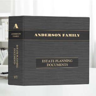 Estate Planning And Trust Documents Linen Fabric 3 Ring Binder