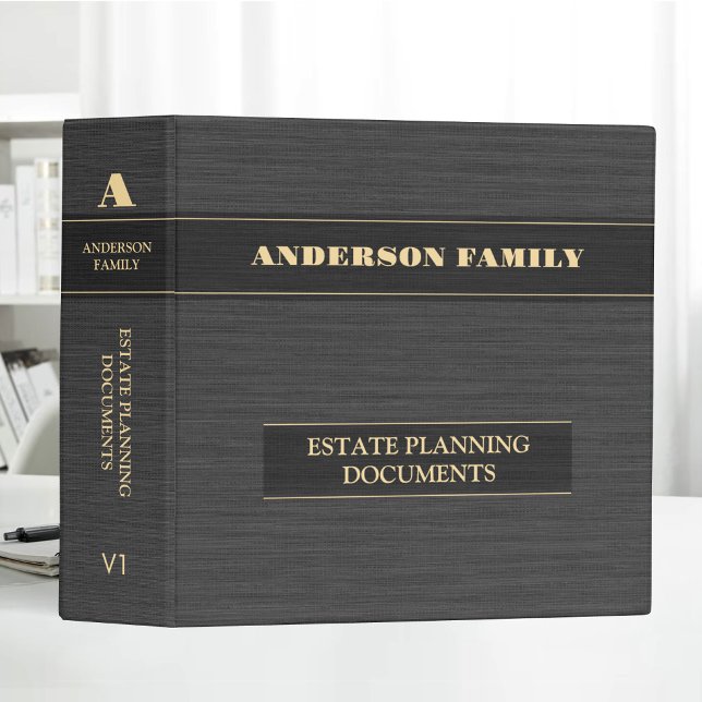 Estate Planning And Trust Documents Linen Fabric 3 Ring Binder (Creator Uploaded)