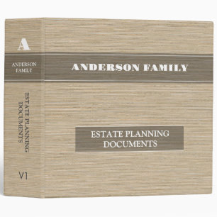 Estate Planning And Trust Documents Linen Fabric 3 Ring Binder