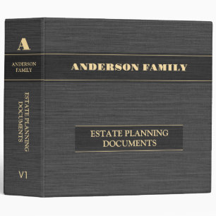 Estate Planning And Trust Documents Linen Fabric 3 Ring Binder